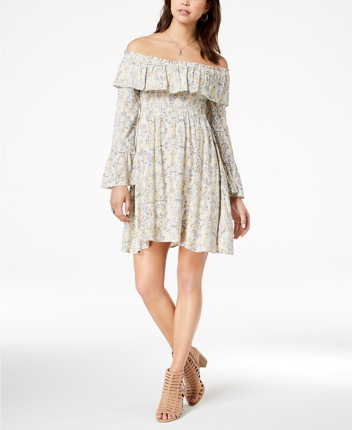 american-rag-juniors-printed-off-the-shoulder-oxford-tan-combo-size-extra-small-1