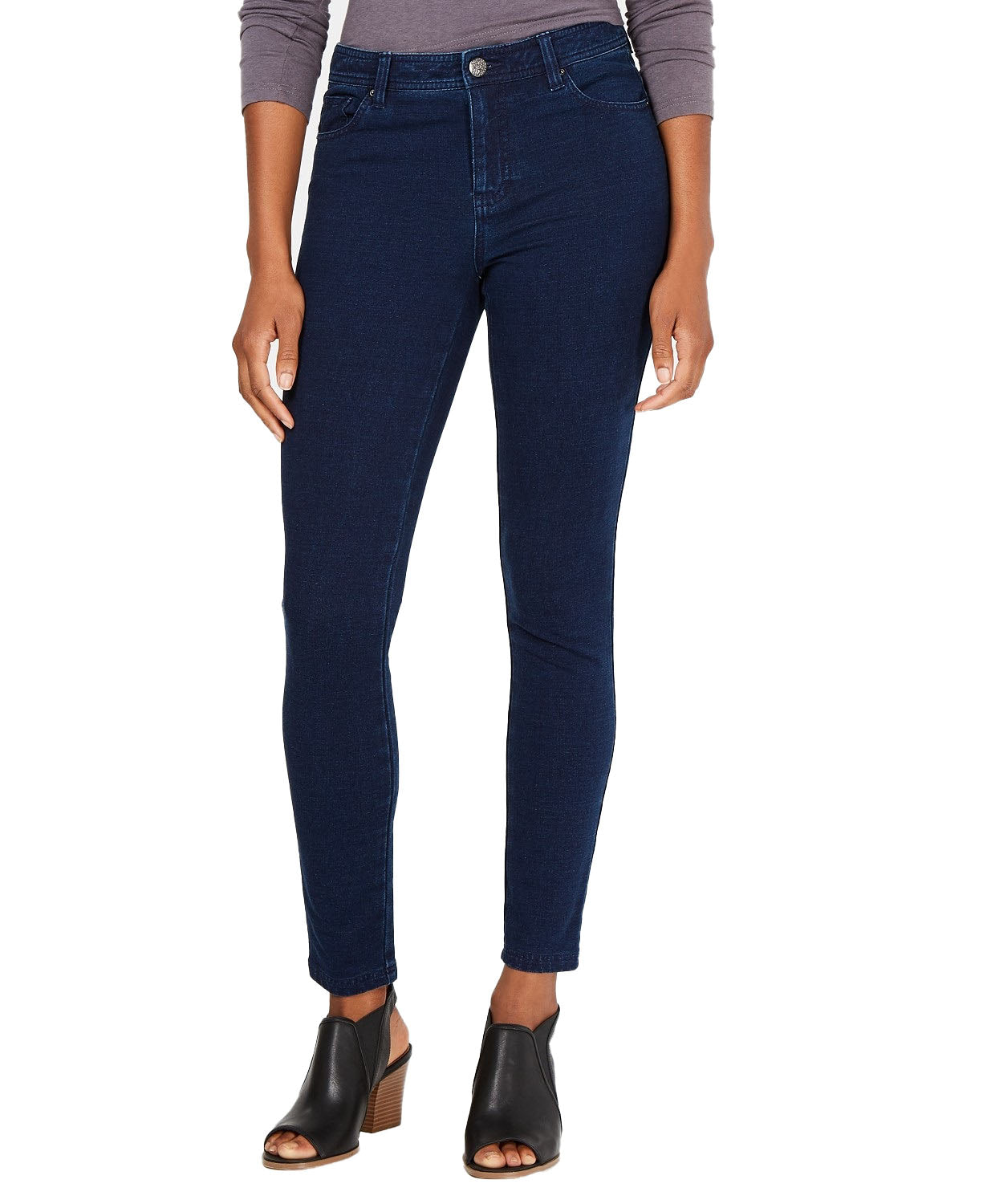 Calça Ponte Ultra Skinny Feminina Estilo &amp; Co Galaxy Wash Tamanho 10