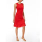 Vestido feminino Maison Jules com babados e corte A Firespin tamanho extra grande