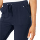 Calça Karen Scott Petites French Terry Feminina Azul Marinho Tamanho Grande