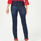 Calça jeans skinny feminina Charter Club com punho xadrez e lavagem Skyfall, tamanho 10"
