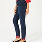 Calça jeans skinny feminina Charter Club com punho xadrez e lavagem Skyfall, tamanho 10"