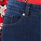 Calça jeans feminina Charter Club com acabamento em pérola sintética, lavagem Willow, tamanho 16"