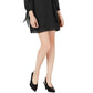 Vestido feminino Maison Jules com babados e ombros à mostra, preto, tamanho extrapequeno