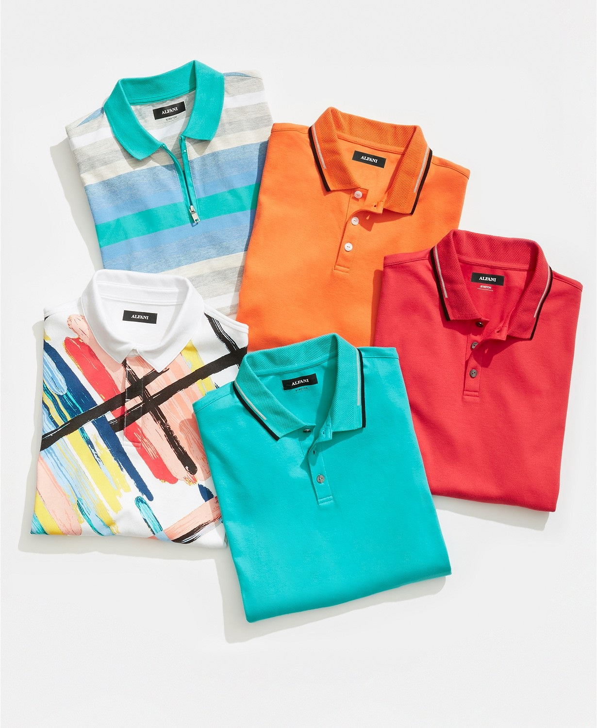 Polo Alfani Masculino Classic Fit Tipped Cabo Verde Tamanho XXL