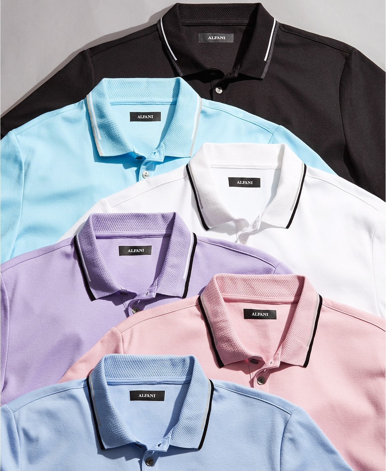 Polo Alfani Masculino Classic Fit Tipped Cabo Verde Tamanho XXL