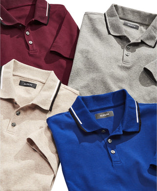 Polo Alfani Masculino Classic Fit Tipped Cabo Verde Tamanho XXL