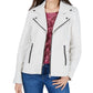 Jaqueta feminina French Terry Moto Jacket cinza tamanho pequeno da Style &amp; Co