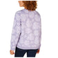 Moletom feminino Karen Scott com estampa floral lilás, tamanho médio