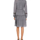Vestido feminino estilo &amp; co, estampado, decote aberto, corte A, preto, tamanho pequeno