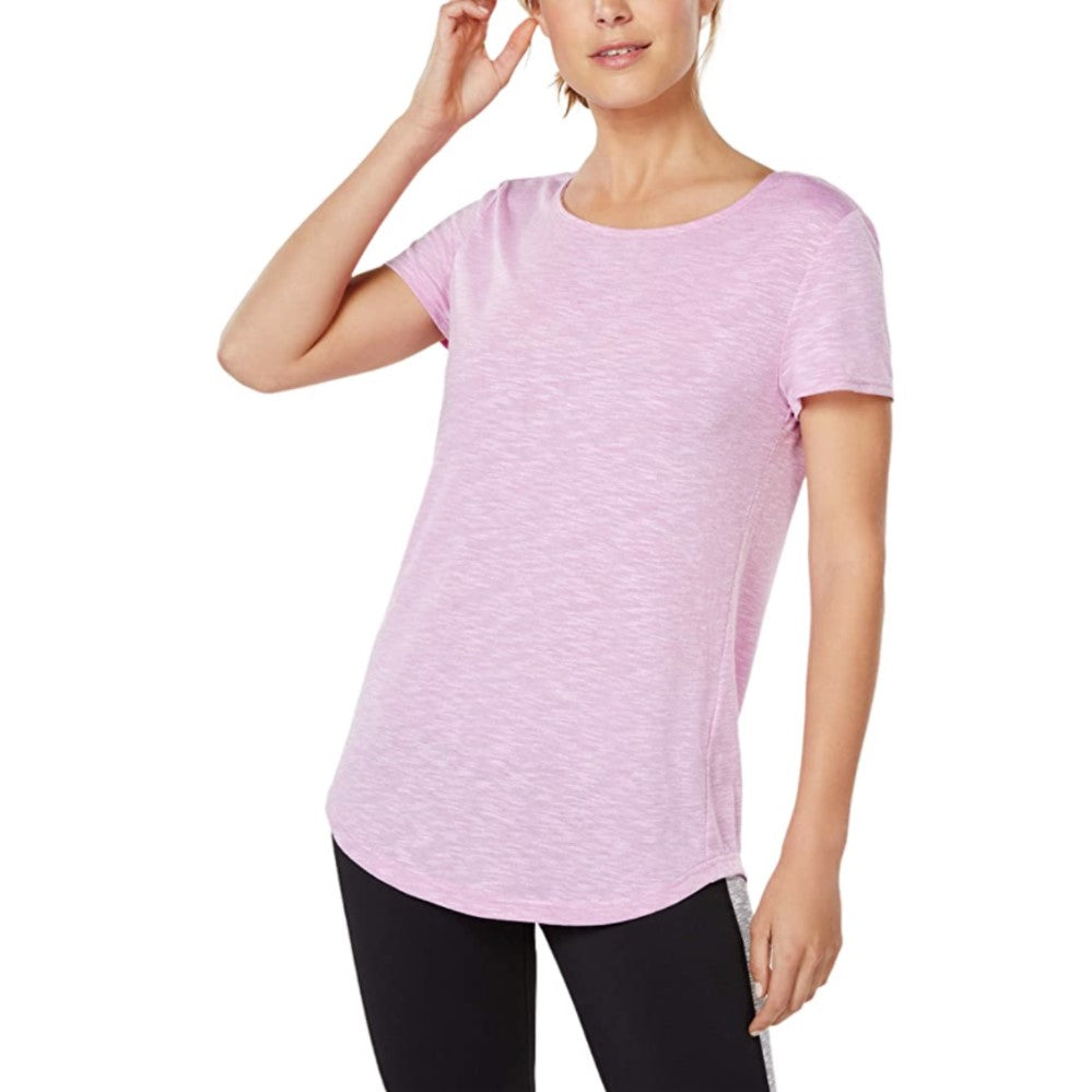 Camisa esportiva feminina Ideology com costas cruzadas e macia Holly Hock tamanho pequeno