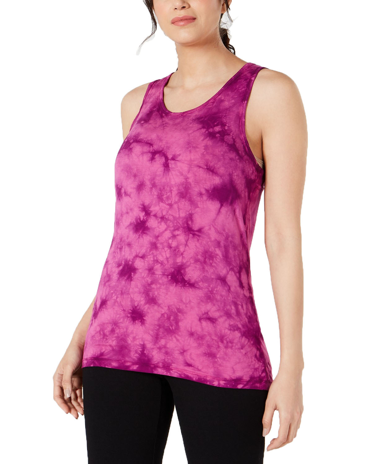 Ideology Regata feminina com decote em V e costas em treliça, Sweet Tart, tamanho P