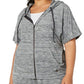 Ideology Moletom feminino plus size com capuz cinza tamanho XX-G