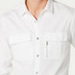 Camisa masculina com bolso regular da INC International Concepts, branca, tamanho X-S