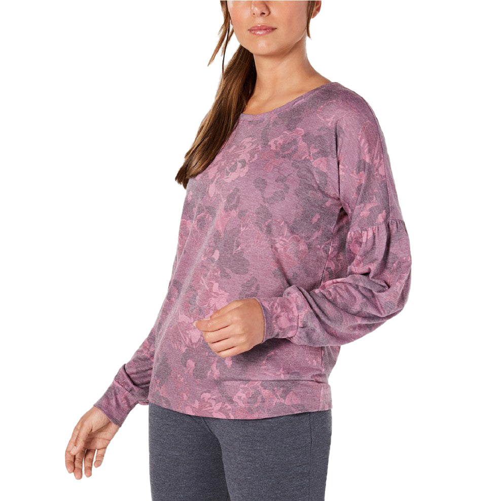 Ideologia Moletom feminino com estampa floral vermelho Passion tamanho grande