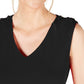 Vestido tubinho com ilhós e ombros de fora feminino JM Collection, preto, tamanho pequeno
