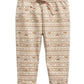 Calça jogger com estampa geométrica para meninos First Impressions, bege, tamanho 24 meses