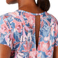 Blusa feminina Ideology com estampa de flor de parede e decote em V nas costas, tamanho pequeno