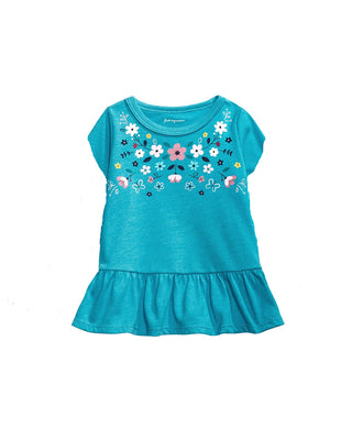 Túnica Peplum de Algodão com Estampa Floral First Impressions para Bebês Meninas Tamanho 3-6 Meses