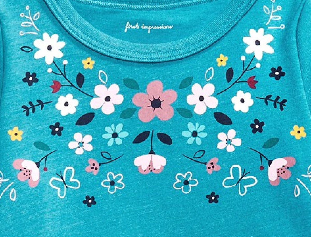 Túnica Peplum de Algodão com Estampa Floral First Impressions para Bebês Meninas Tamanho 3-6 Meses