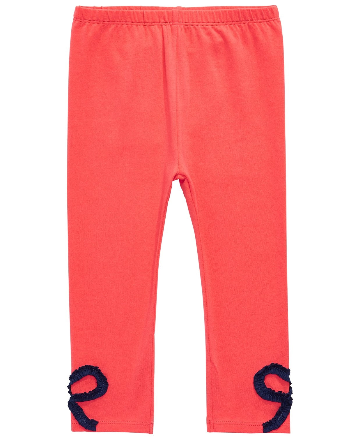 Leggings com acabamento em laço para bebês meninas First Impressions, coral, tamanho 3 a 6 meses
