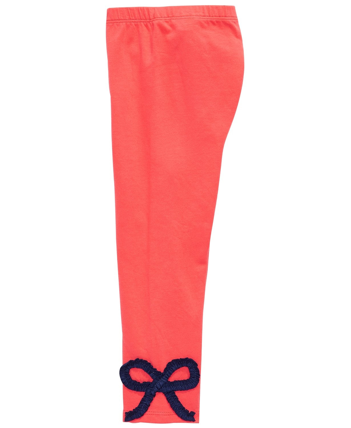 Leggings com acabamento em laço para bebês meninas First Impressions, coral, tamanho 3 a 6 meses