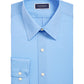 Camisa social masculina Club Room Classic/Regular Fit, lisa, azul francês, tamanho 16,5x32-33