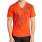 Camiseta masculina com estampa paisley finalizada da INC International Concepts, laranja, tamanho pequeno