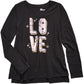 Camiseta Epic Threads Big Girls Love Preta Tamanho Extra Grande
