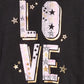 Camiseta Epic Threads Big Girls Love Preta Tamanho Extra Grande
