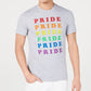 Camiseta masculina com estampa Rainbow Pride da INC International Concepts, cinza, tamanho pequeno