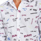 Camisa estampada masculina INC International Concepts Expressions, tamanho grande, branca
