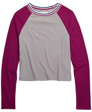 Epic Threads Big Girls Colorblocked Top Grey Size Small
