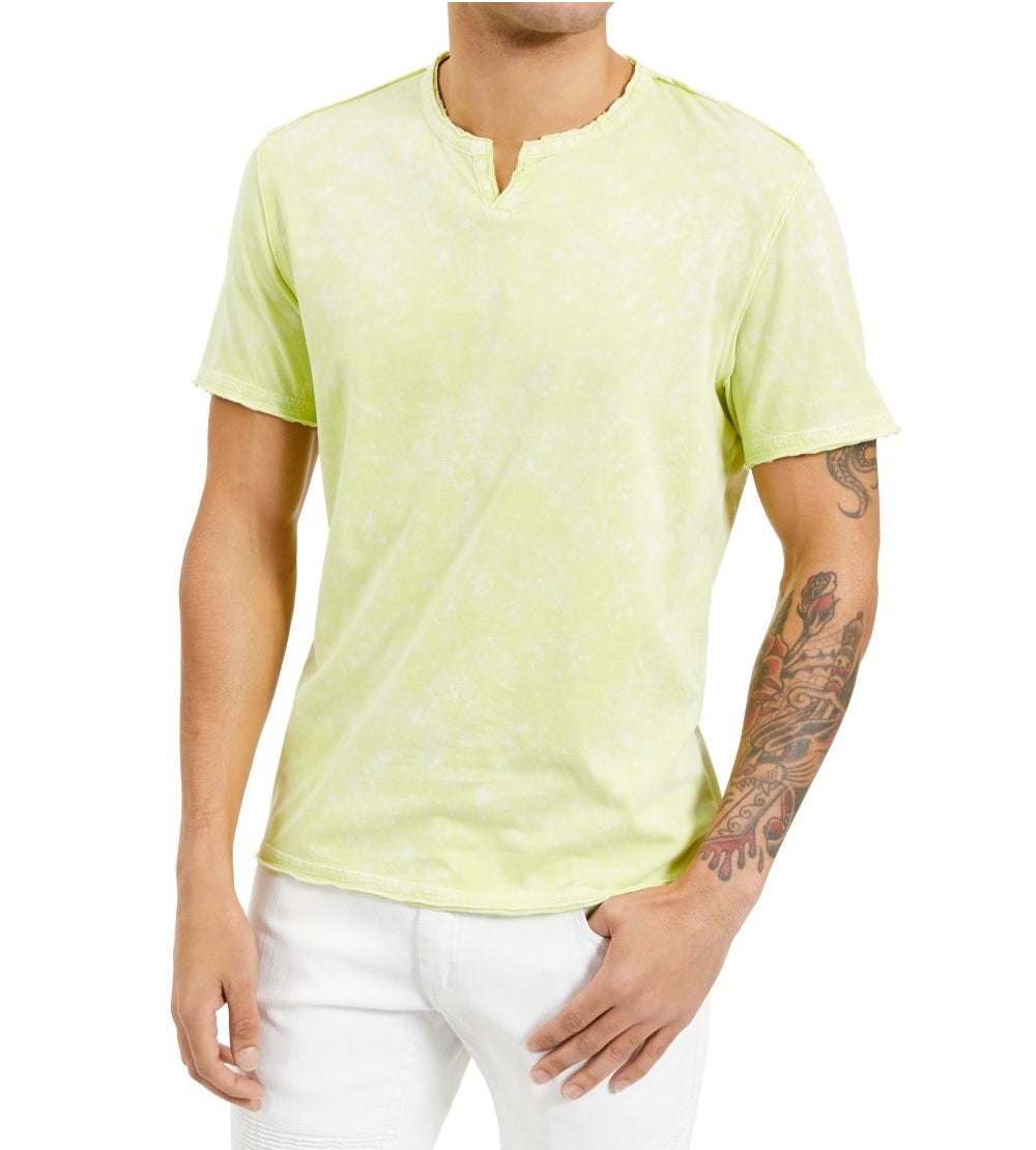 Camiseta masculina tie-dye da INC International Concepts Row, amarela, tamanho grande