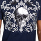 Camiseta gráfica masculina com caveira e pergaminhos da INC International Concepts, tamanho grande