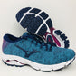 Tênis de corrida Mizuno Wave Inspire 16 Knit feminino, esmalte/medieval