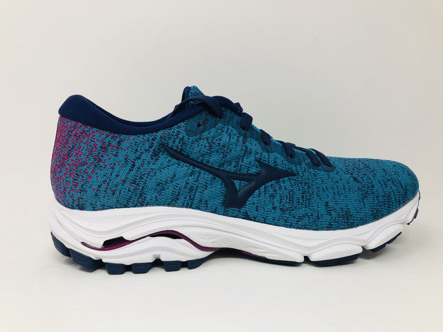 Tênis de corrida Mizuno Wave Inspire 16 Knit feminino, esmalte/medieval