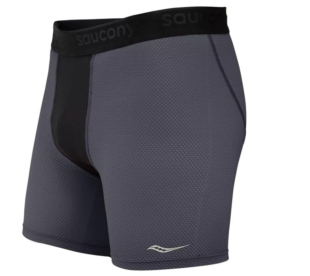 Calcinha de compressão Saucony Isofit masculina, cinza, tamanho X-G