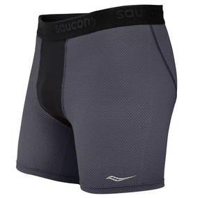 Calcinha de compressão Saucony Isofit masculina, cinza, tamanho X-G