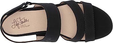 Sandália feminina Lifestride Ashley 2 Flat, preta, tamanho 7, estreita, EUA