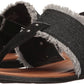Sapatos femininos Minnetonka New Panama, pretos, tamanho 7 B, médio, EUA