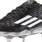 Tênis de beisebol Adidas PowerAlley 3 masculino, preto/branco, tamanho 14 D, médio, EUA