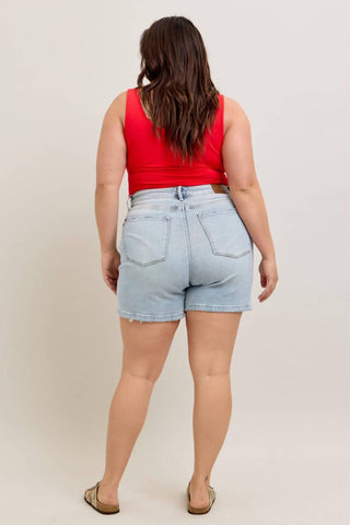 Judy Blue - Short Jeans Mágico Rígido de Cintura Alta