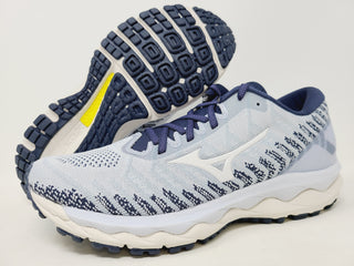 Tênis de corrida Mizuno Wave Sky 4 Waveknit feminino Arctic Ice