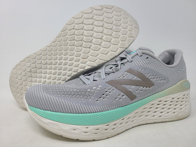 Tênis de corrida New Balance More V1 feminino Rain Cloud/Sea Salt/Reef tamanho 11 B(M) EUA