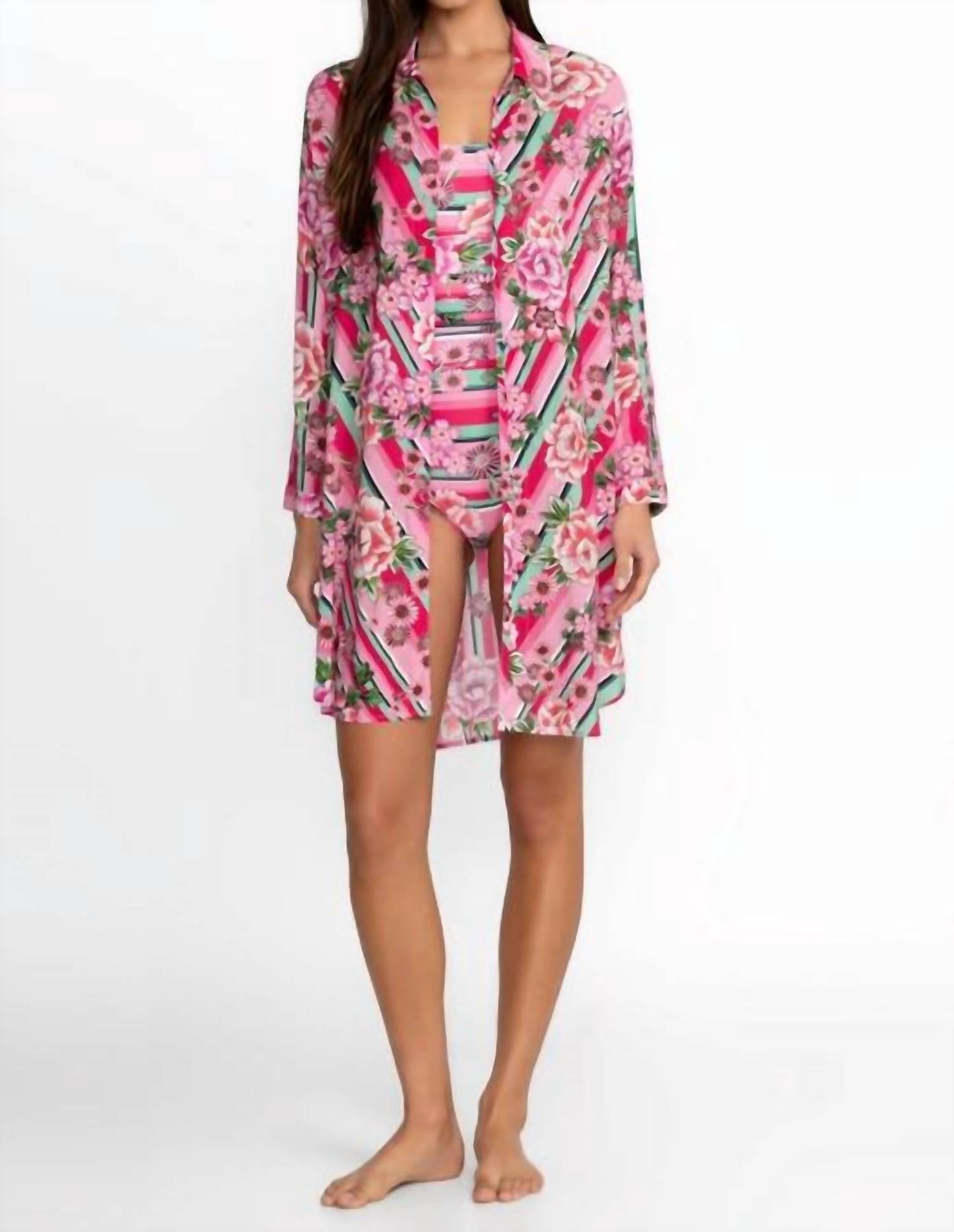 Johnny Was - VESTIDO CAMISA COM BOTÕES