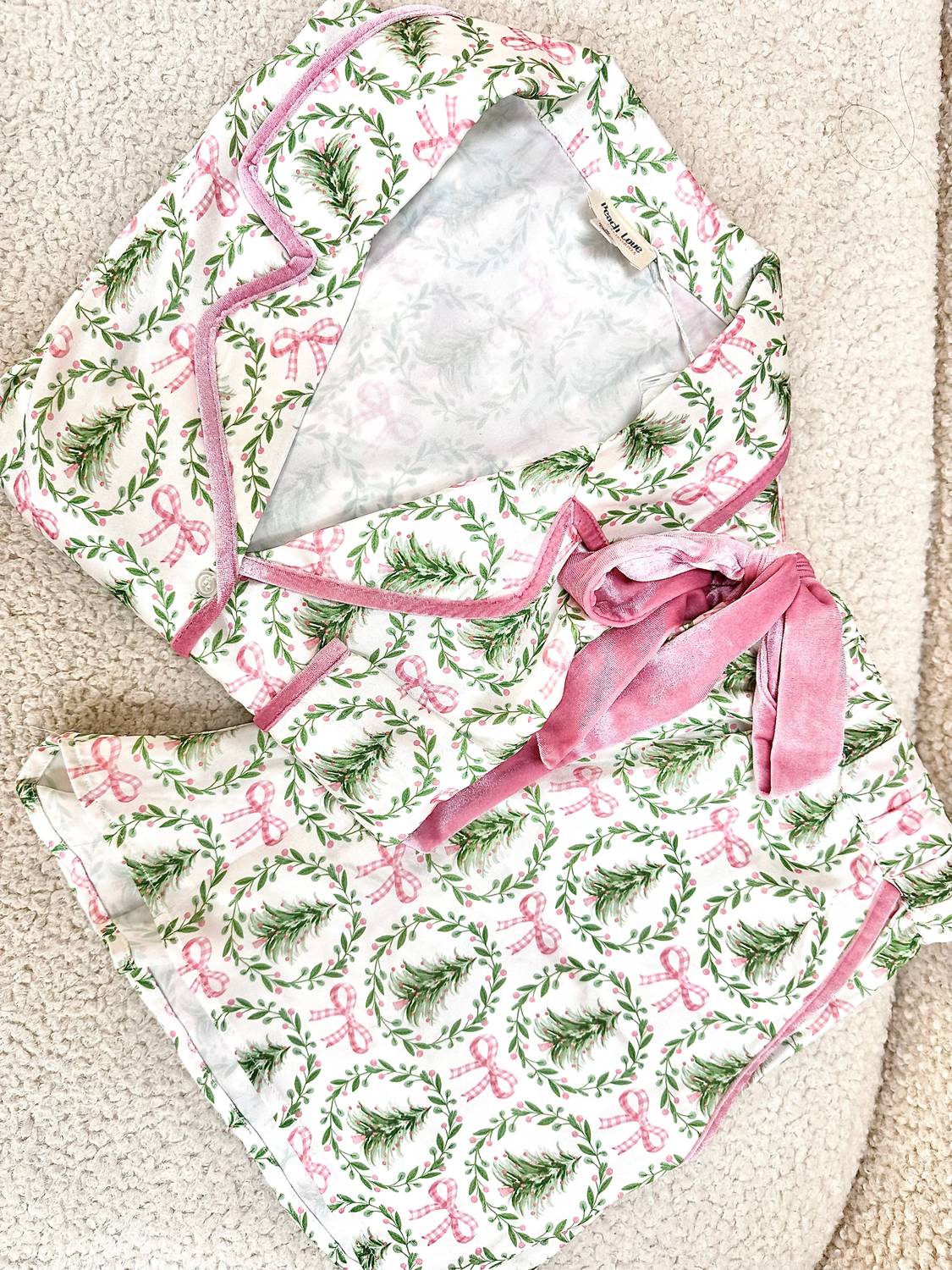 Peach Love - Christmas Jammies Top & Short Set