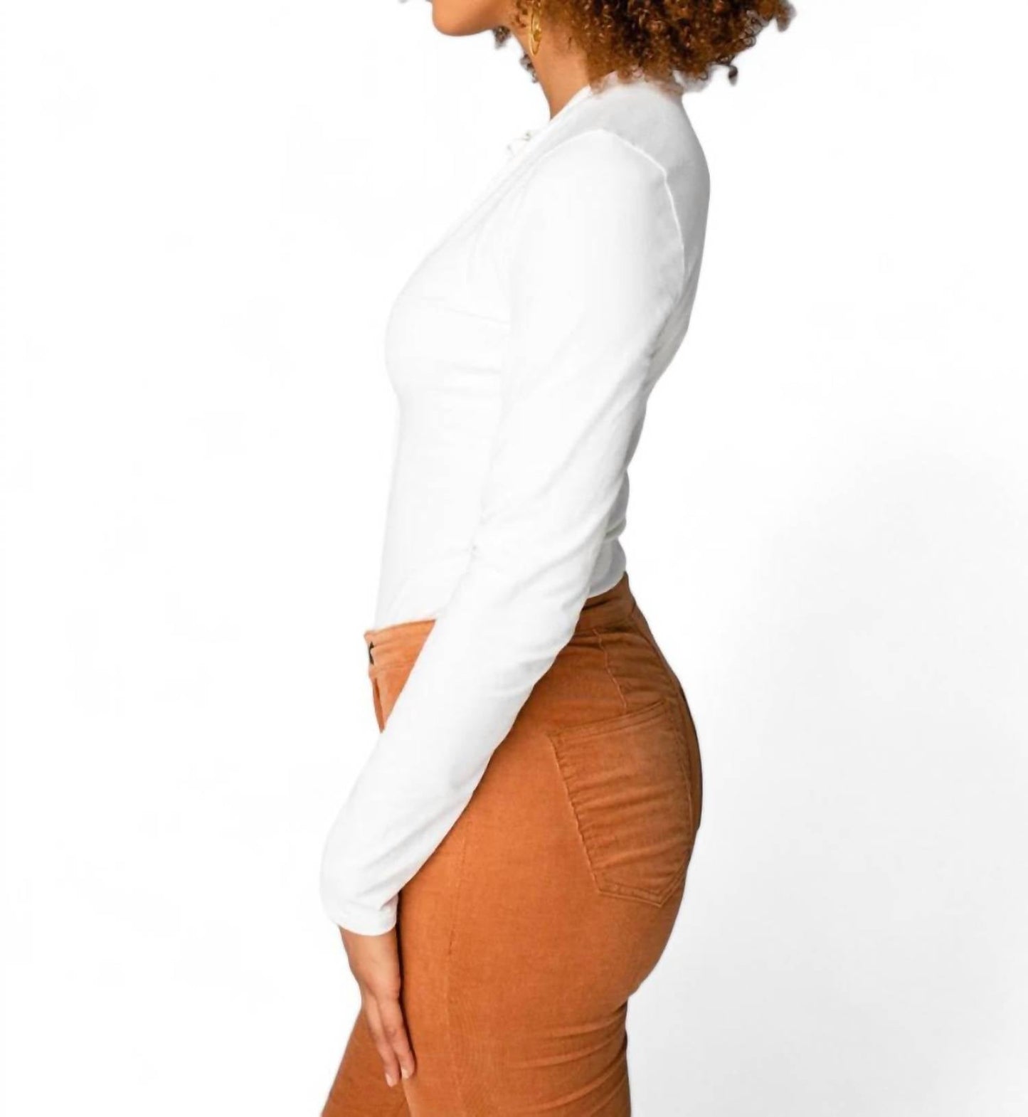 Buddylove - Ivy Henley Button Front Bodysuit