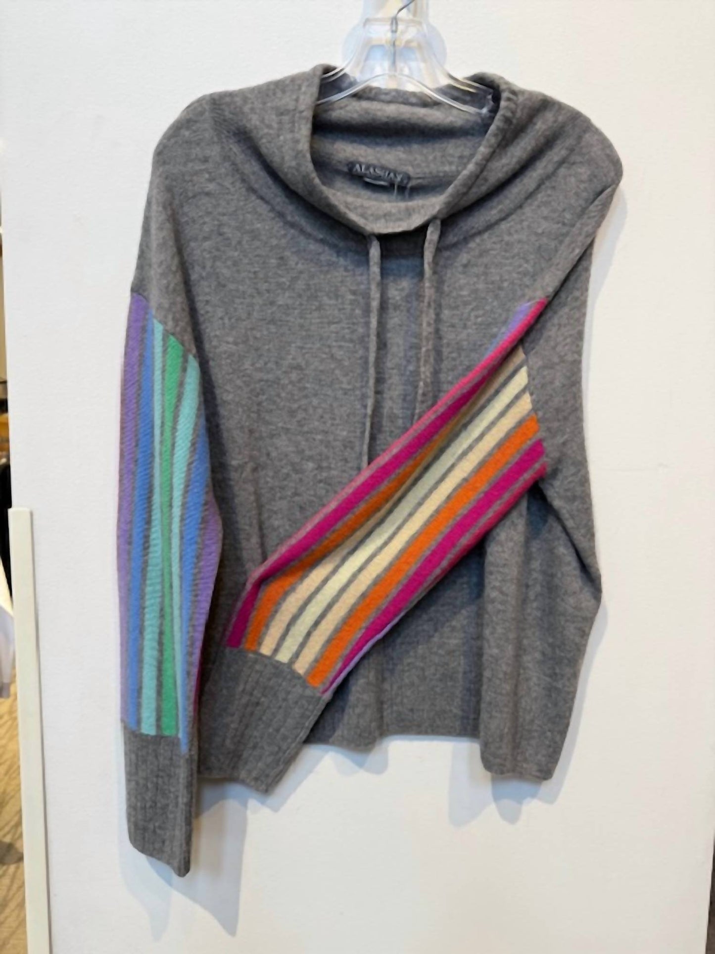 Alashan Cashmere - Women's Vivid Rainbow Cowl Neck Top