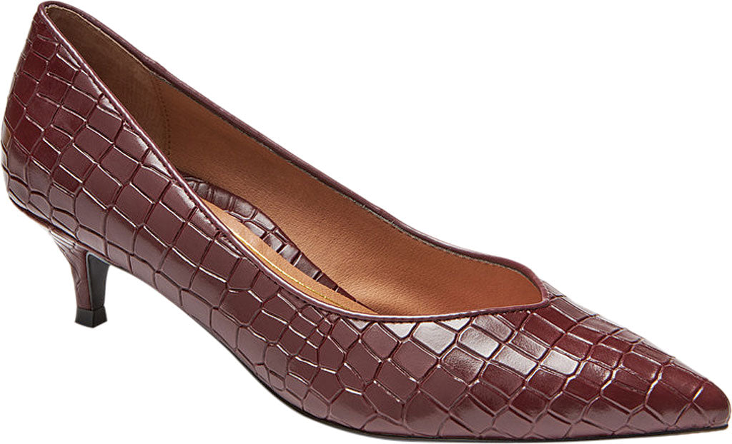 Kit Feminino Vionic Josie Kitten Heels Vinho Croc